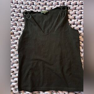 RALPH LAUREN Black Tank Top. size Small